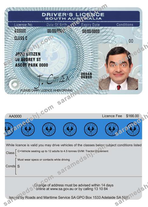 South Australia driving license